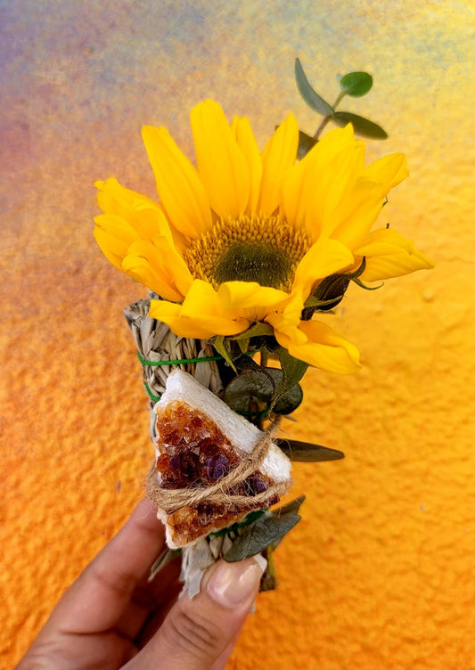 Sunflower Sage with Citrine Gem